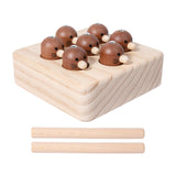 Maxbell Magnetic Wooden Fishing Game with 2 Pole for 3 4 5 Years Old Boys Girls Kids