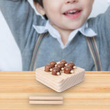 Maxbell Magnetic Wooden Fishing Game with 2 Pole for 3 4 5 Years Old Boys Girls Kids