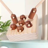 Maxbell Magnetic Wooden Fishing Game with 2 Pole for 3 4 5 Years Old Boys Girls Kids