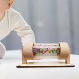 Maxbell Wooden Baby Rainmaker Toy Sensory Toy Rainstick for Plane Toy Preschool Kids