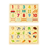 Maxbell Children Wooden Puzzle Matching Toy Teaching Baby Game for Infants Kids Animal