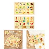 Maxbell Children Wooden Puzzle Matching Toy Teaching Baby Game for Infants Kids Animal