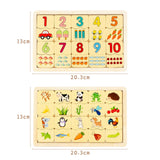 Maxbell Children Wooden Puzzle Matching Toy Teaching Baby Game for Infants Kids Animal