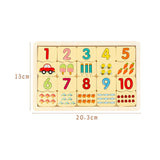 Maxbell Children Wooden Puzzle Matching Toy Teaching Baby Game for Infants Kids Number