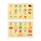 Maxbell Children Wooden Puzzle Matching Toy Teaching Baby Game for Infants Kids Number