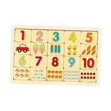 Maxbell Children Wooden Puzzle Matching Toy Teaching Baby Game for Infants Kids Number