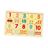 Maxbell Children Wooden Puzzle Matching Toy Teaching Baby Game for Infants Kids Number