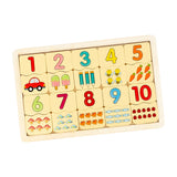 Maxbell Children Wooden Puzzle Matching Toy Teaching Baby Game for Infants Kids Number