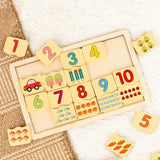 Maxbell Children Wooden Puzzle Matching Toy Teaching Baby Game for Infants Kids Number