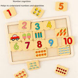 Maxbell Children Wooden Puzzle Matching Toy Teaching Baby Game for Infants Kids Number