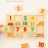Maxbell Children Wooden Puzzle Matching Toy Teaching Baby Game for Infants Kids Number