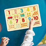 Maxbell Children Wooden Puzzle Matching Toy Teaching Baby Game for Infants Kids Number