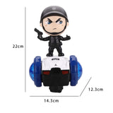 Maxbell Dancing Robot Toy Funny Universal Wheels Musical Active Doll for Babies Kids Black