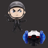 Maxbell Dancing Robot Toy Funny Universal Wheels Musical Active Doll for Babies Kids Black