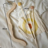 Maxbell Wooden Handmade Bow and Arrow Includes 3 Arrows for Kids Outdoor Indoor Game