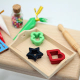 Maxbell 3Pcs 1/12 Dollhouse Cookie Cutter Alloy Holiday Decor Micro Landscape Layout