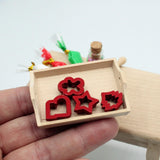 Maxbell 3Pcs 1/12 Dollhouse Cookie Cutter Alloy Holiday Decor Micro Landscape Layout