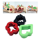 Maxbell 3Pcs 1/12 Dollhouse Cookie Cutter Alloy Holiday Decor Micro Landscape Layout