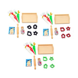 Maxbell 11x Dollhouse Miniature Baking Tools Classic for 1/12 BJD Doll Parts Playset black