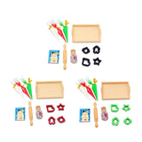 Maxbell 11x Dollhouse Miniature Baking Tools Classic for 1/12 BJD Doll Parts Playset black