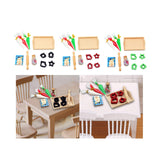 Maxbell 11x Dollhouse Miniature Baking Tools Classic for 1/12 BJD Doll Parts Playset black