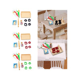 Maxbell 11x Dollhouse Miniature Baking Tools Classic for 1/12 BJD Doll Parts Playset black