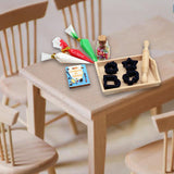 Maxbell 11x Dollhouse Miniature Baking Tools Classic for 1/12 BJD Doll Parts Playset black