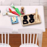 Maxbell 11x Dollhouse Miniature Baking Tools Classic for 1/12 BJD Doll Parts Playset black