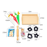 Maxbell 11x Dollhouse Miniature Baking Tools Classic for 1/12 BJD Doll Parts Playset black