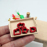 Maxbell 11x Dollhouse Miniature Baking Tools Classic for 1/12 BJD Doll Parts Playset red