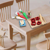 Maxbell 11x Dollhouse Miniature Baking Tools Classic for 1/12 BJD Doll Parts Playset red