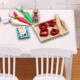 Maxbell 11x Dollhouse Miniature Baking Tools Classic for 1/12 BJD Doll Parts Playset red