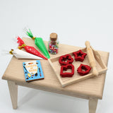 Maxbell 11x Dollhouse Miniature Baking Tools Classic for 1/12 BJD Doll Parts Playset red