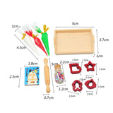 Maxbell 11x Dollhouse Miniature Baking Tools Classic for 1/12 BJD Doll Parts Playset red