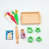 Maxbell 11x Dollhouse Miniature Baking Tools Classic for 1/12 BJD Doll Parts Playset green