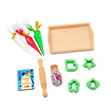 Maxbell 11x Dollhouse Miniature Baking Tools Classic for 1/12 BJD Doll Parts Playset green