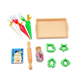 Maxbell 11x Dollhouse Miniature Baking Tools Classic for 1/12 BJD Doll Parts Playset green