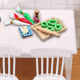 Maxbell 11x Dollhouse Miniature Baking Tools Classic for 1/12 BJD Doll Parts Playset green