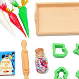 Maxbell 11x Dollhouse Miniature Baking Tools Classic for 1/12 BJD Doll Parts Playset green