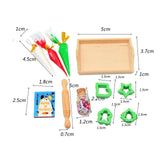 Maxbell 11x Dollhouse Miniature Baking Tools Classic for 1/12 BJD Doll Parts Playset green