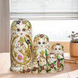 Maxbell 10x Russian Nesting Dolls Figures Stacking Doll Set for Children Adults Gift