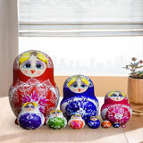Maxbell 10 Pieces Russian Nesting Doll Hand Painted Stackable for Office Easter Home