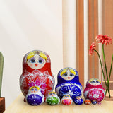 Maxbell 10 Pieces Russian Nesting Doll Hand Painted Stackable for Office Easter Home