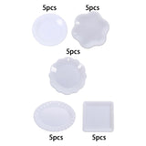 Maxbell 5 Pieces 1:12 Dollhouse Miniature Dish Tray Model Photoprops Dessert Dish