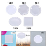 Maxbell 5 Pieces 1:12 Dollhouse Miniature Dish Tray Model Photoprops Dessert Dish