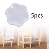 Maxbell 5 Pieces 1:12 Dollhouse Miniature Dish Tray Model Photoprops Dessert Dish