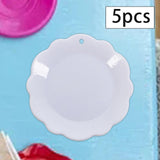Maxbell 5 Pieces 1:12 Dollhouse Miniature Dish Tray Model Photoprops Dessert Dish