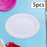 Maxbell 5 Pieces 1:12 Dollhouse Miniature Dish Tray Model Photoprops Dessert Dish