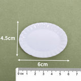 Maxbell 5 Pieces 1:12 Dollhouse Miniature Dish Tray Model Photoprops Dessert Dish