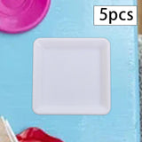 Maxbell 5 Pieces 1:12 Dollhouse Miniature Dish Tray Model Photoprops Dessert Dish